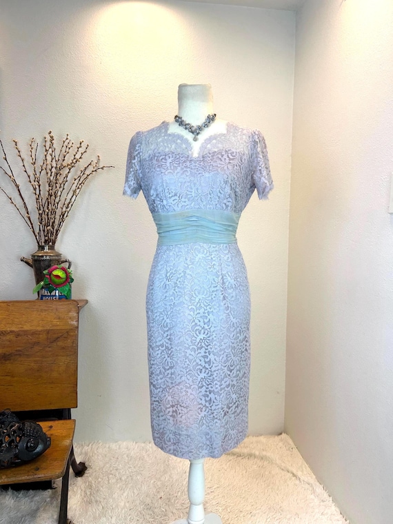 princess polly baby blue dress A-Line Wedding Guest Dresses 1950s Dress Summer Tea Length Sleeveless  BL  Dress