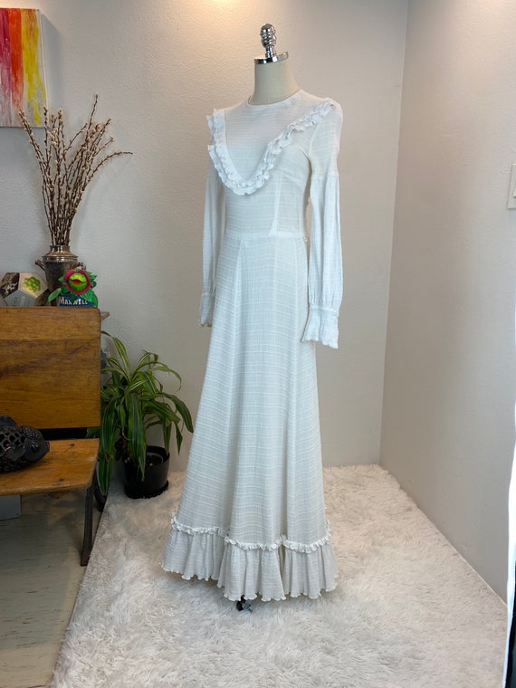 1970s Prairie dress / 70s dress / 1970s dress - image 3