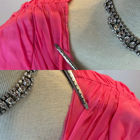 1950s Hot Pink Chiffon Dress, Femme Fashions - image 10