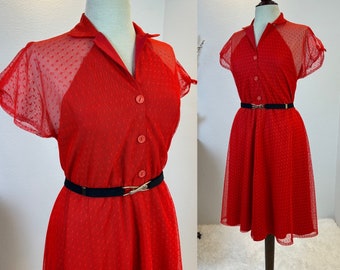 1980s Dress / 80s dress / 1980s peplum dress / 1980s does 1940s