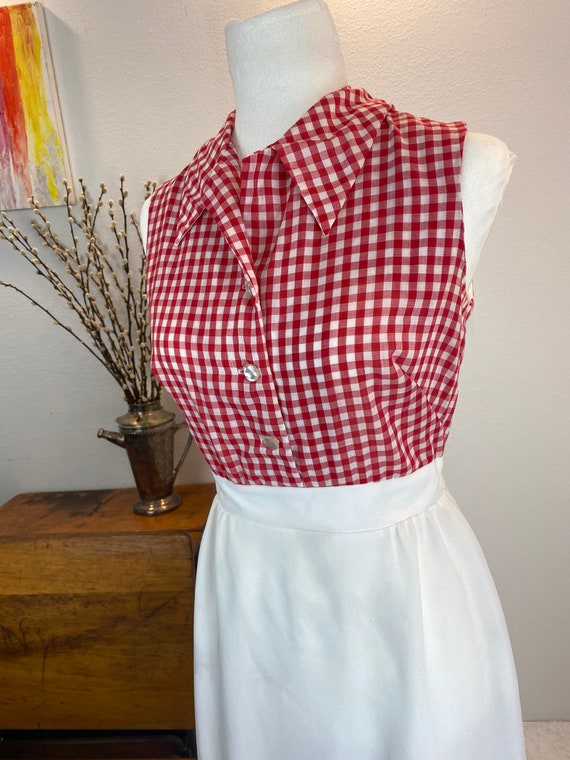 1970’s Dress / 70s Maxi dress / Gingham Butterfly… - image 10