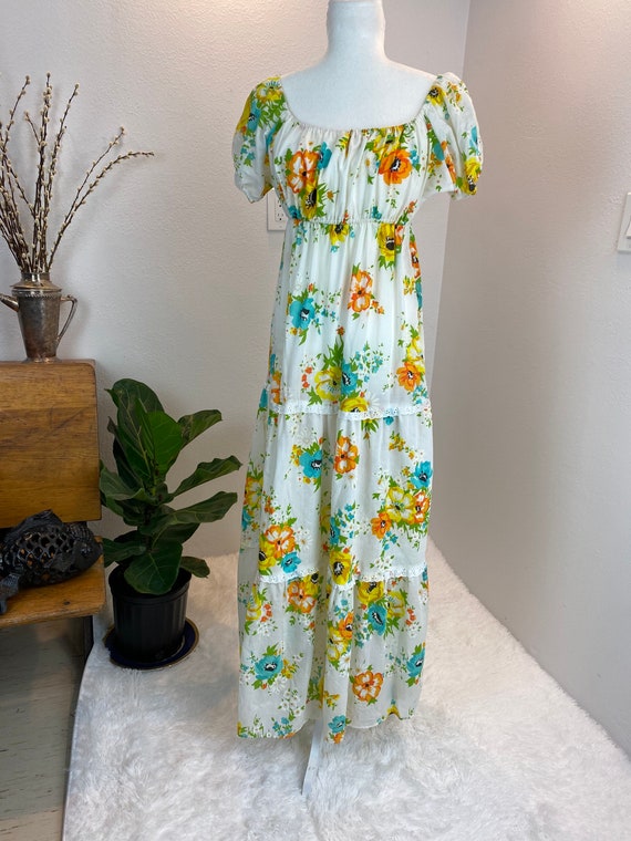 1970’s Vibrant Floral Maxi - image 9