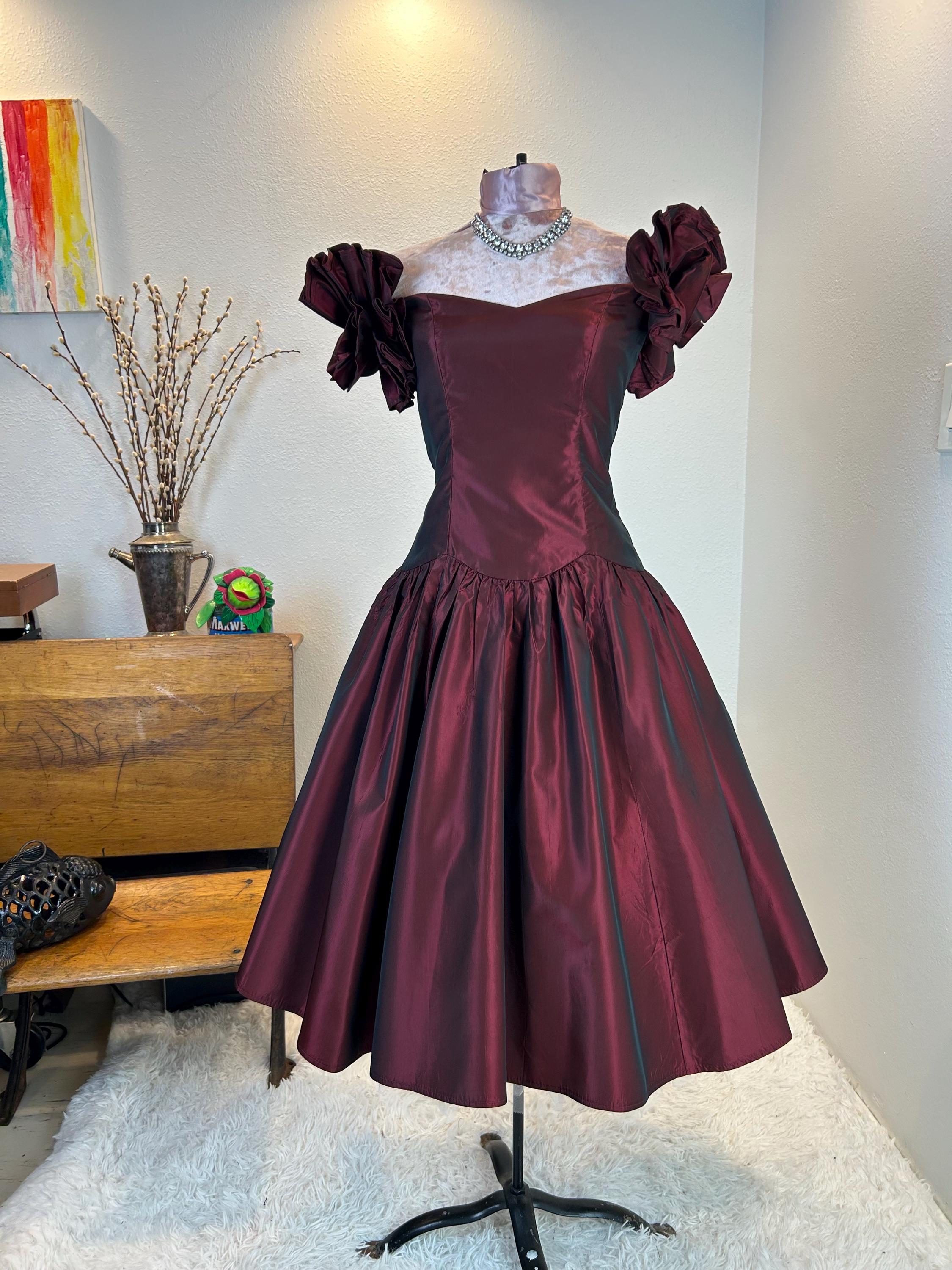 off the shoulder 80s dress Midnight Glo Vintage 80s Black Off Shoulder Sexy Party Prom Dress sz 6