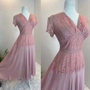 1940s dress / 40s dress / 1940s lace dress / DuBerry dress