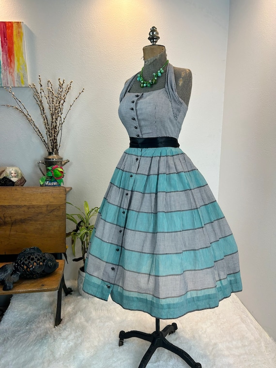1940s halter dress / 1950s halter dress / 1940s d… - image 10