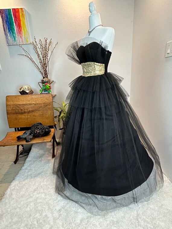 1950s Prom dress / 1950s Party Dress / 1950s Cupc… - image 3