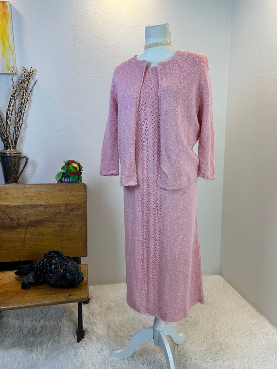 black long sleeve jersey knit dress Valerie Ribbed Knit Long Sleeve Maxi Dress (Black) – La Belle Boutique main image 0
