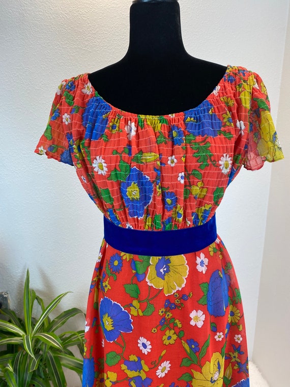 1960s Maxi / 60s Maxi dress / 1960s floral dress - image 2