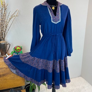 1970s Prairie Dress / 70s Prairie Dress / vintage Prairie Dress image 7