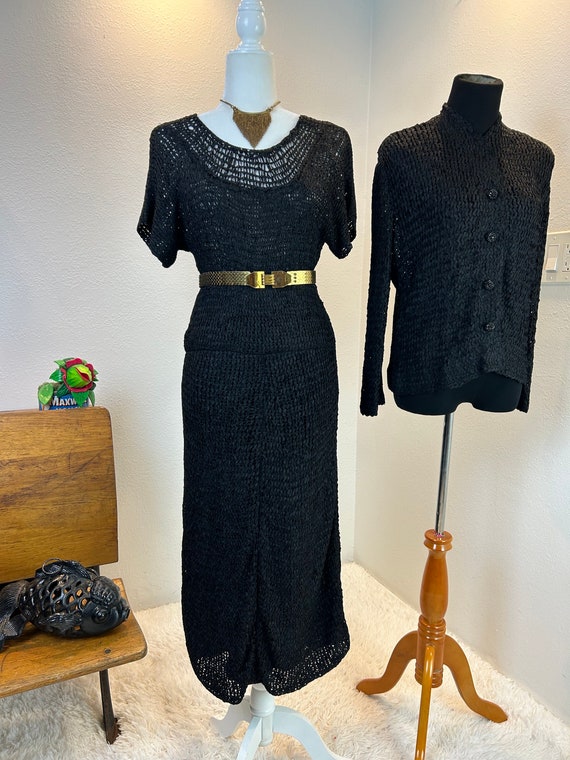 Vintage 1940s knit dress, - Gem