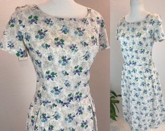 Vintage 1940’s Novelty Print Gardening Dress