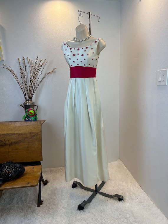 fitted lace wedding dress Belle Rosette Maxi Dress S