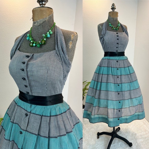 1940s halter dress / 1950s halter dress / 1940s d… - image 2
