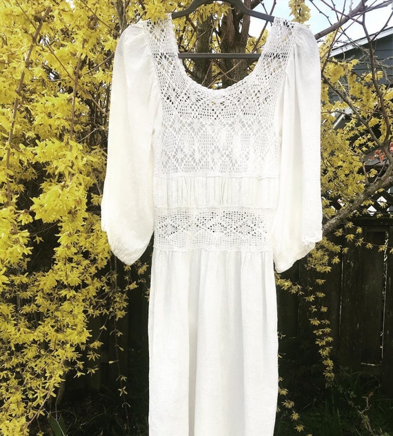 70s crochet dress