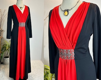 1970s Maxi Dress / 70s Maxi Dress / 1970s Dress - volup size