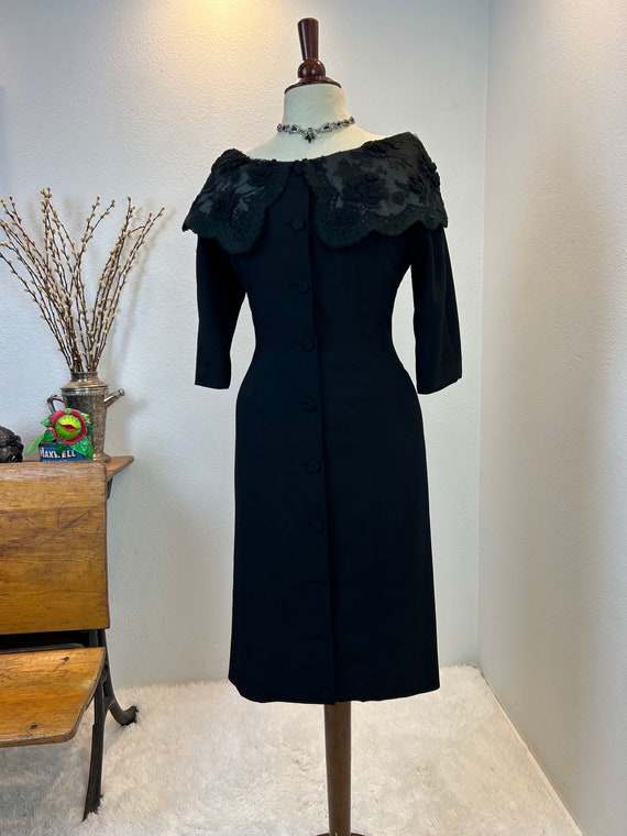 Vintage 1950’s Wool Dress / 1950s dress / 50s dres