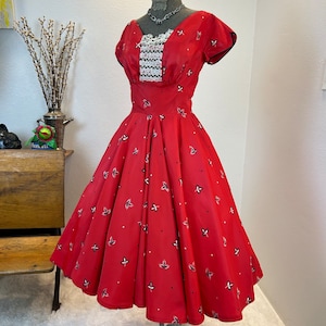 Abito anni &#39;50 / abito anni &#39;50 / abito svasato anni &#39;50 / xs