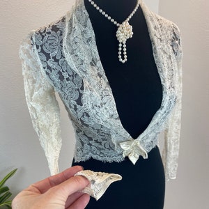 1940s Lace Bolero / 1940s bolero / 1940s Lace wounded image 5