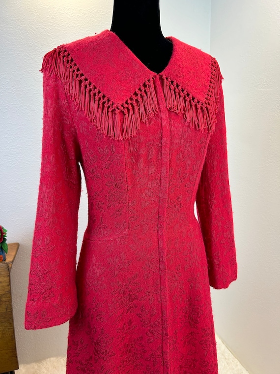 1940s Winter Robe with Fringe / 1940s Robe / 40s … - image 4
