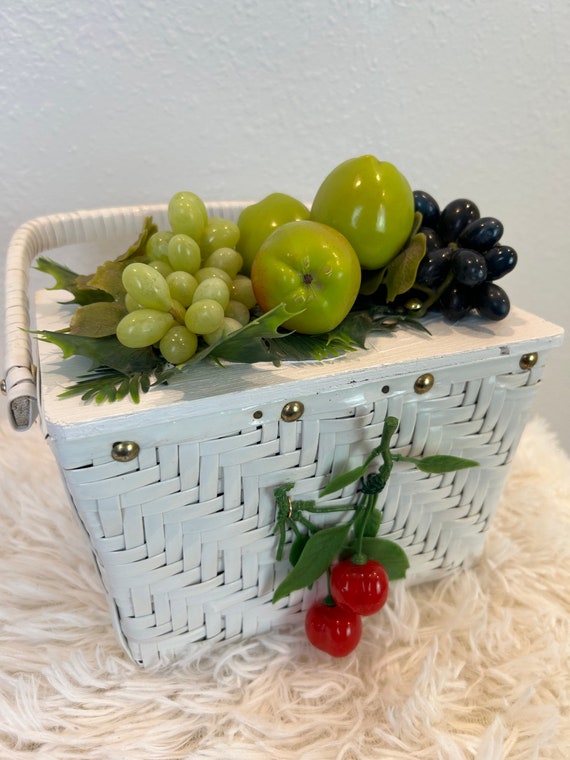 Vintage Box Purse / Vintage Fruit Salad Purse / V… - image 4