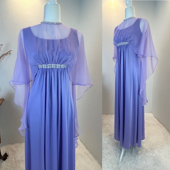 1970s gown / 1960s gown / 1970s Maxi with Angel sl