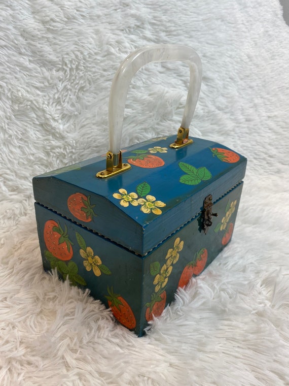 Vintage Strawberry Box Purse / Vintage Box Purse … - image 4