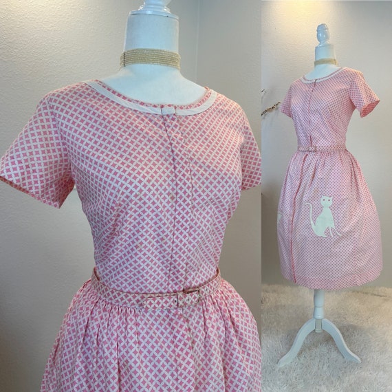 1950s Swirl dress / Vintage Swirl dress / 1960s Sw