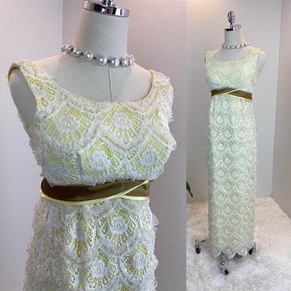 1960s Dress / 60s dress / 1960s gown / mid century