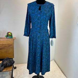 Jurk jaren 50 / jurk jaren 50 / Ann Taylor-jurk jaren 50 met kaartjes / jaren 50 jurk XL / Volup-jurk jaren 50 / vintage Ann Taylor / 34&quot; taille