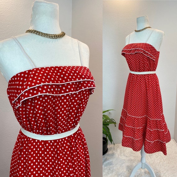 1980s dress / 80s dress / vintage sun dress - image 1