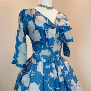 1950s Suzy Perette Blue Floral Dress main image 0