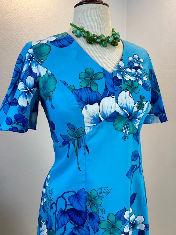 1970s Polynesian Hibiscus Dress /  vintage Hawaii… - image 4