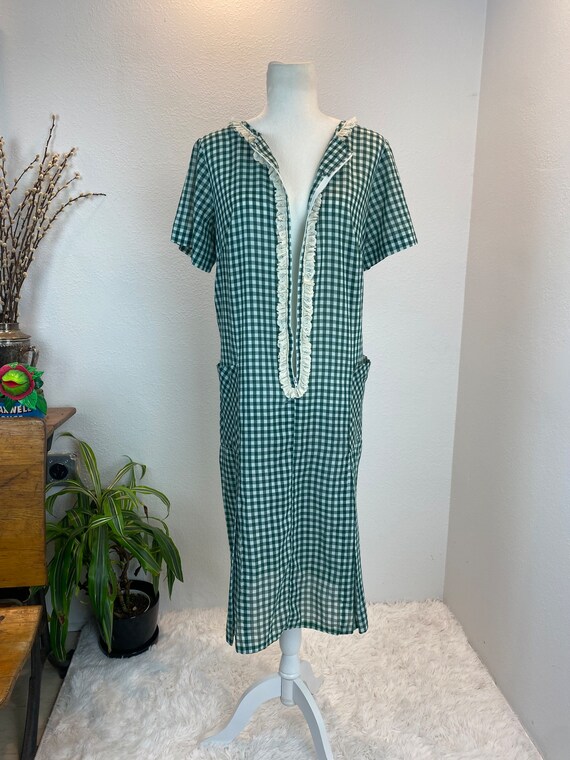 1960s Zip Front Dress / 60s dress / Vintage Volup - image 6