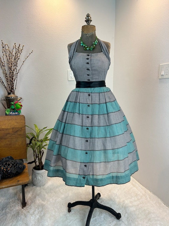 1940s halter dress / 1950s halter dress / 1940s d… - image 4