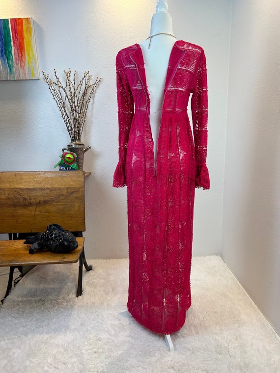Vintage 1960s dress / 1960s crochet dress / 1960s… - image 7