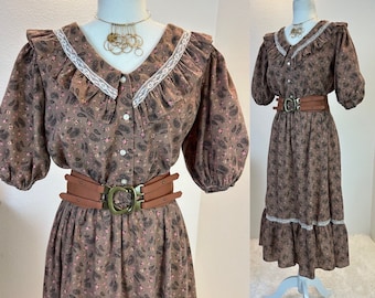 1970s Prairie Dress / 70s Prairie Dress / vintage Prairie Dress