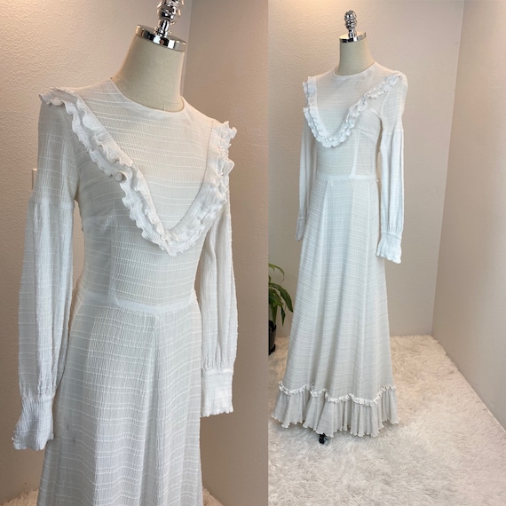 1970s Prairie dress / 70s dress / 1970s dress - image 2