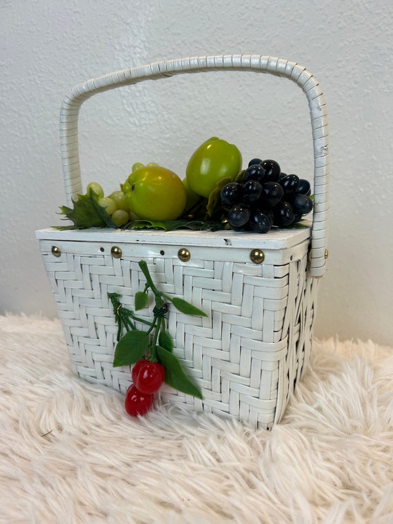 Vintage Box Purse / Vintage Fruit Salad Purse / V… - image 3