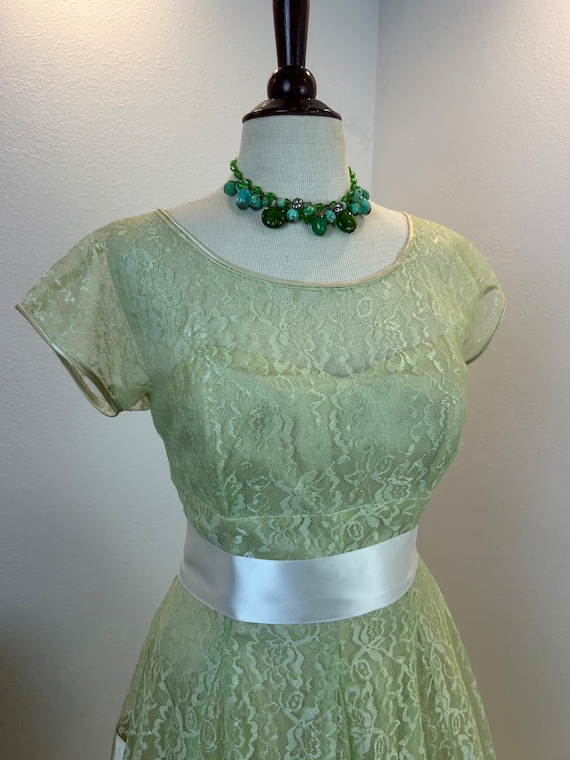 1950s Printed Floral Silky Rayon Emma Domb Dress