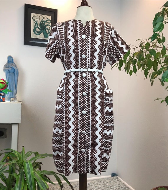 Vintage 1950’s Volup Zig Zag Dress