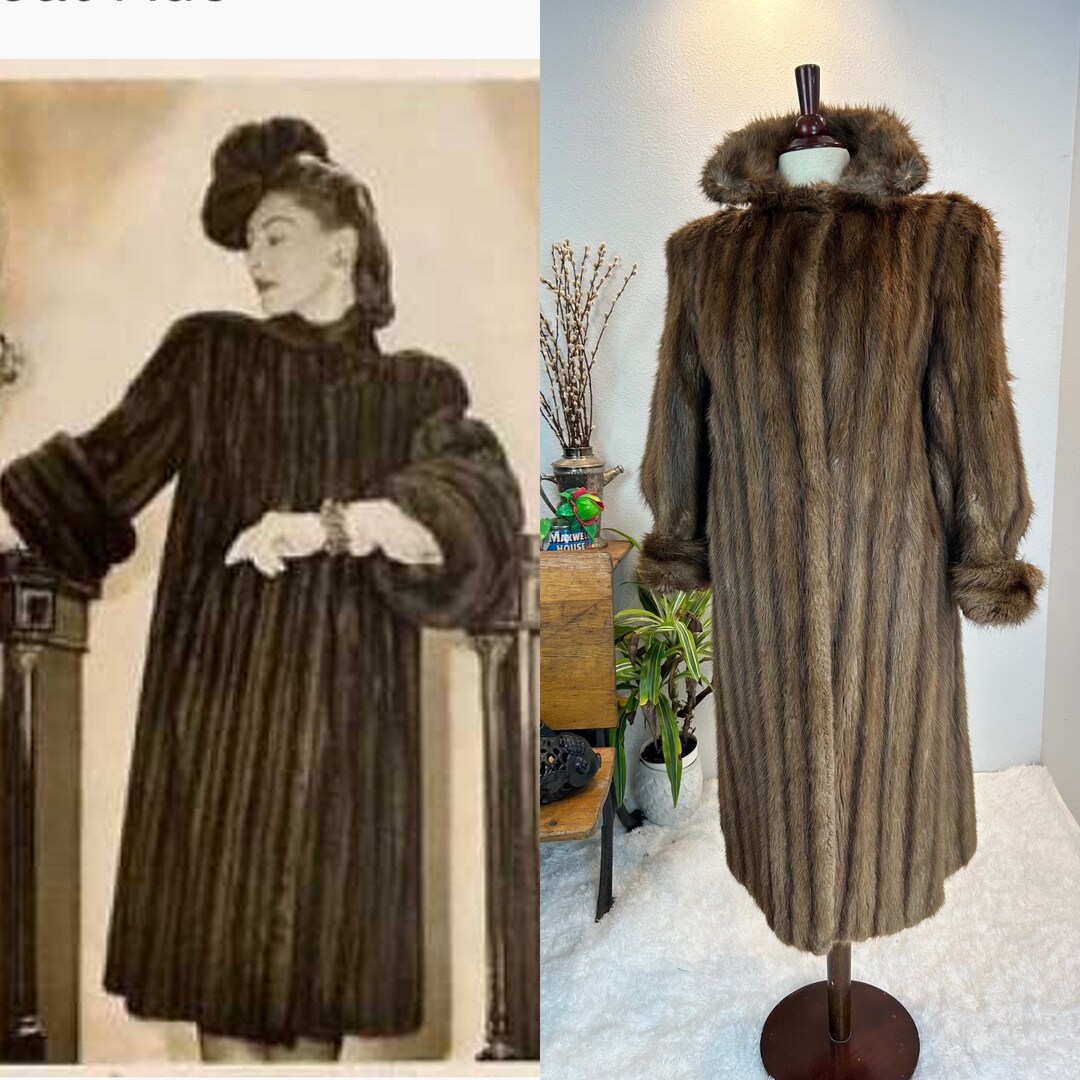 1940s Coat / 40s Coat / 1940s Mink Coat / 1940s Fur Coat Etsy