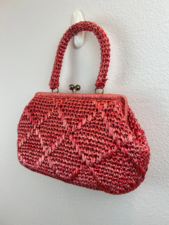 1960’s Raffia Purse / 60s Raffia Purse / 1960s pu… - image 1