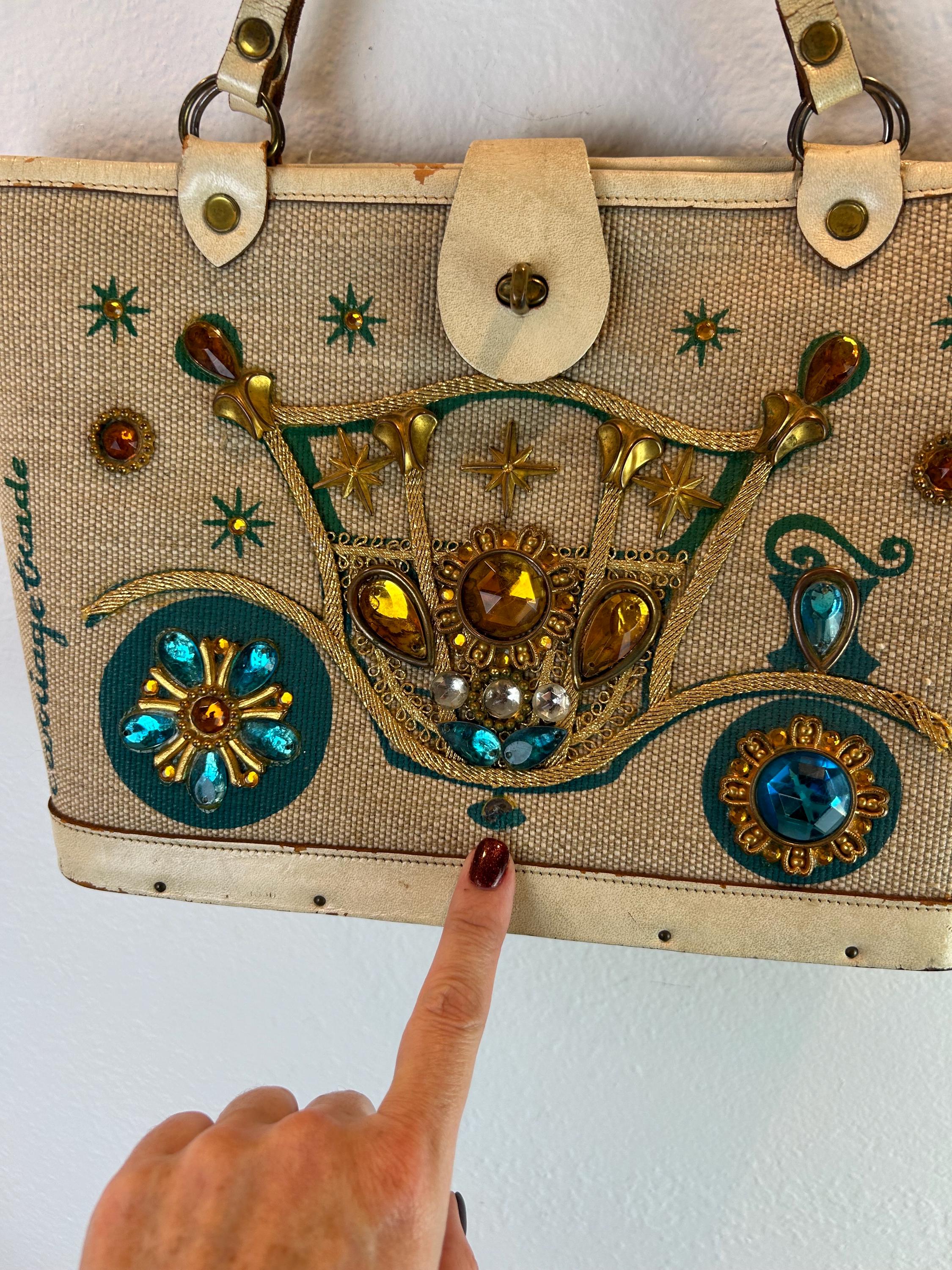 エニッドコリンズ◆MeadowSong✴︎1960‘s◆Enid Collins◆ Enid Collins Purse / Vintage Enid Collins Purse / Carriage
