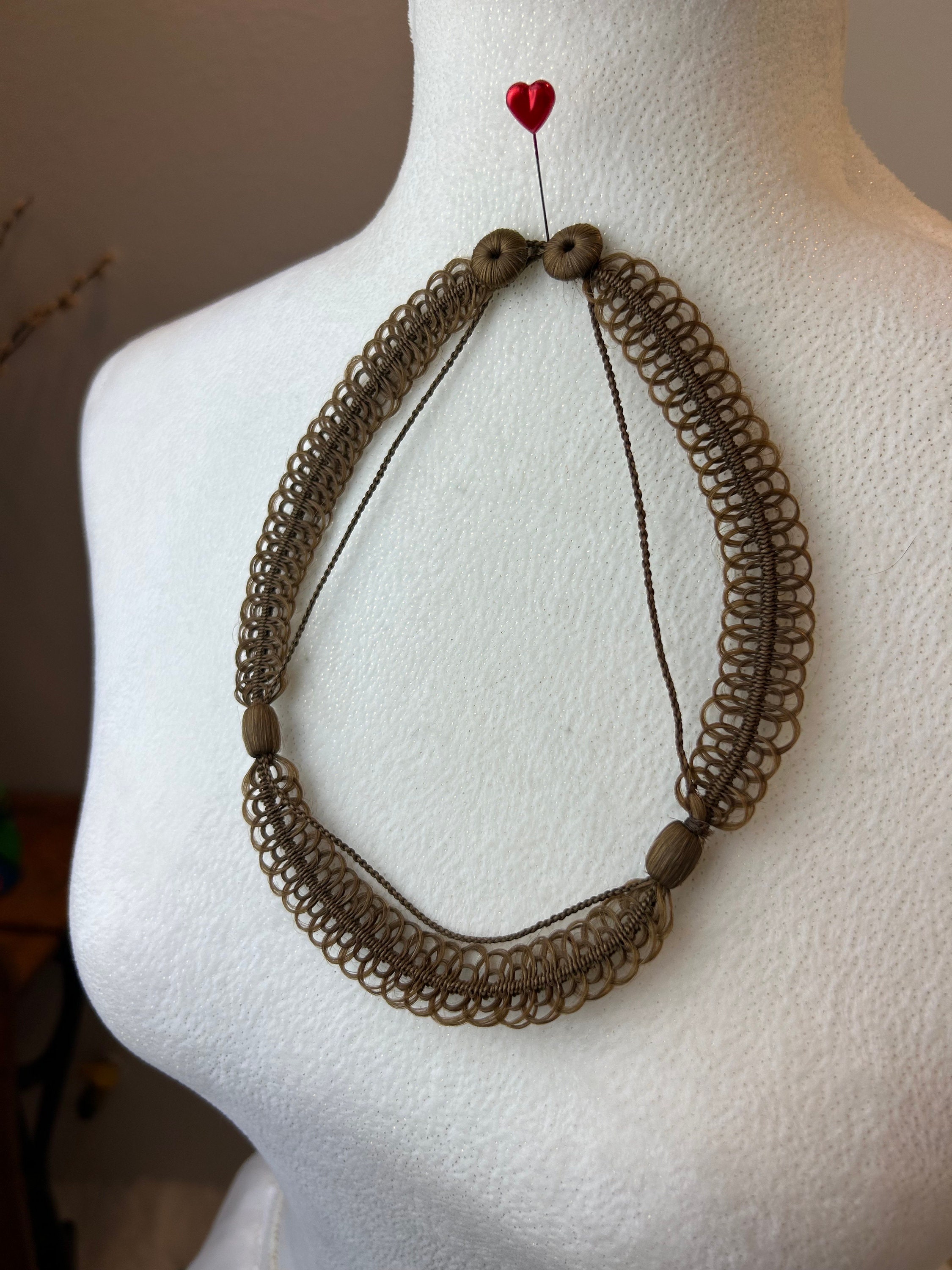 Antique Victorian Mourning Necklace: Human Hair Choker, 1860s - Etsy