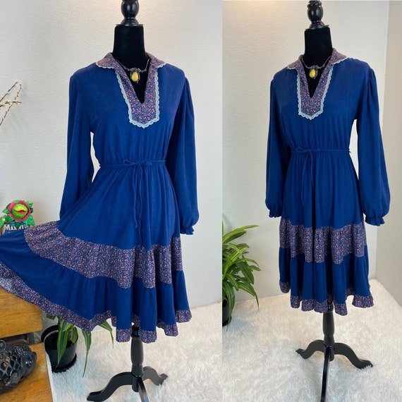 1970s Prairie Dress / 70s Prairie Dress / vintage… - image 1