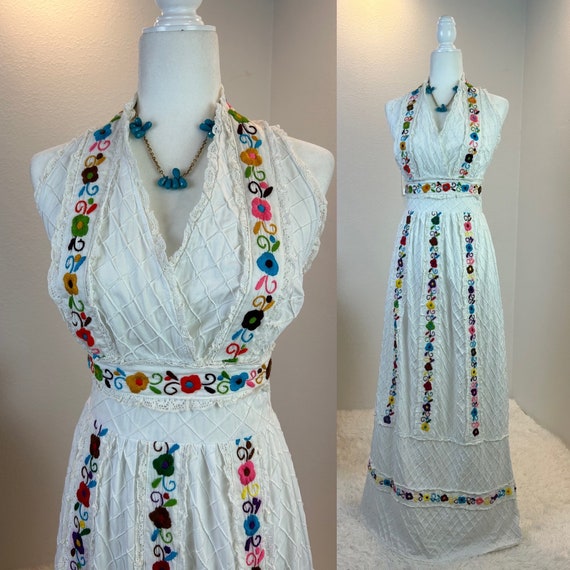 1960s Mexican Wedding dress / Vintage Mexican Wed… - image 1