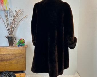 1940s Coat / 40s Coat / 1940s Mouton Coat / 1940s Teddybear