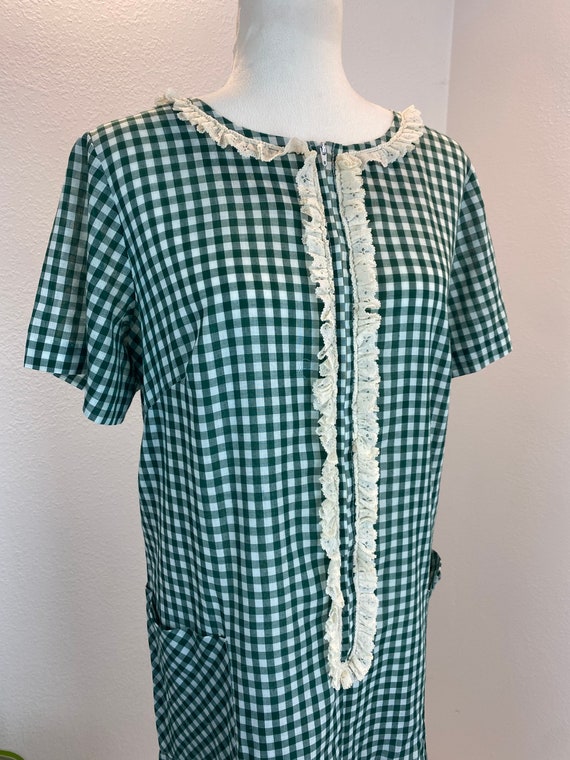 1960s Zip Front Dress / 60s dress / Vintage Volup - image 2