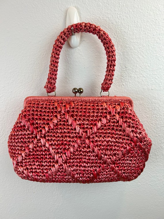 1960’s Raffia Purse / 60s Raffia Purse / 1960s pu… - image 3