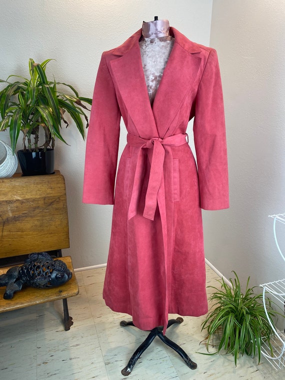1980’s Vintage Faux Suede Trench Coat